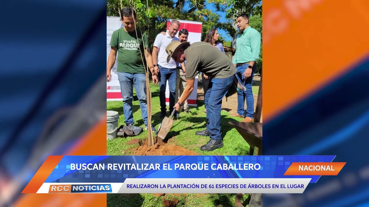 Intentan revitalizar espacios verdes con la plantación de árboles en el Parque Caballero