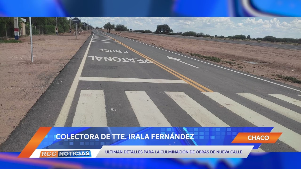 Obras de la calle colectora del distrito de 1° Irala Fernández se encuentra en fase de culminación