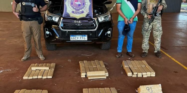 Agentes de la Senad interceptaron cargamento de droga en Amambay