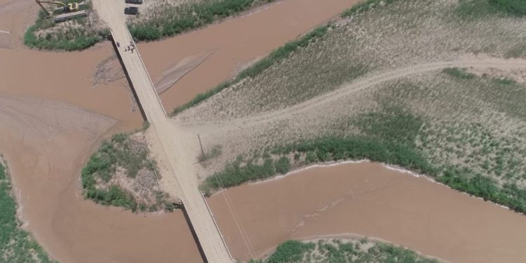 En plena sequía, aguas del río Pilcomayo recorren la zona del fortín General Díaz