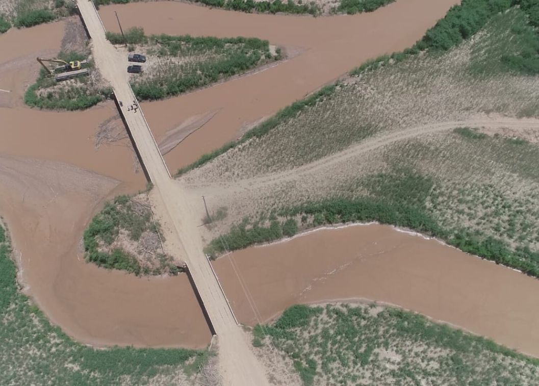En plena sequía, aguas del río Pilcomayo recorren la zona del fortín General Díaz