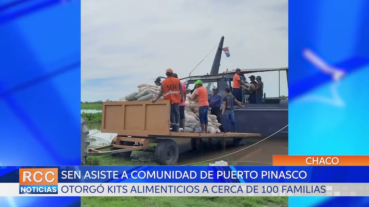 SEN continúa asistiendo a familias de Puerto Pinasco con la provisión de kits alimenticios