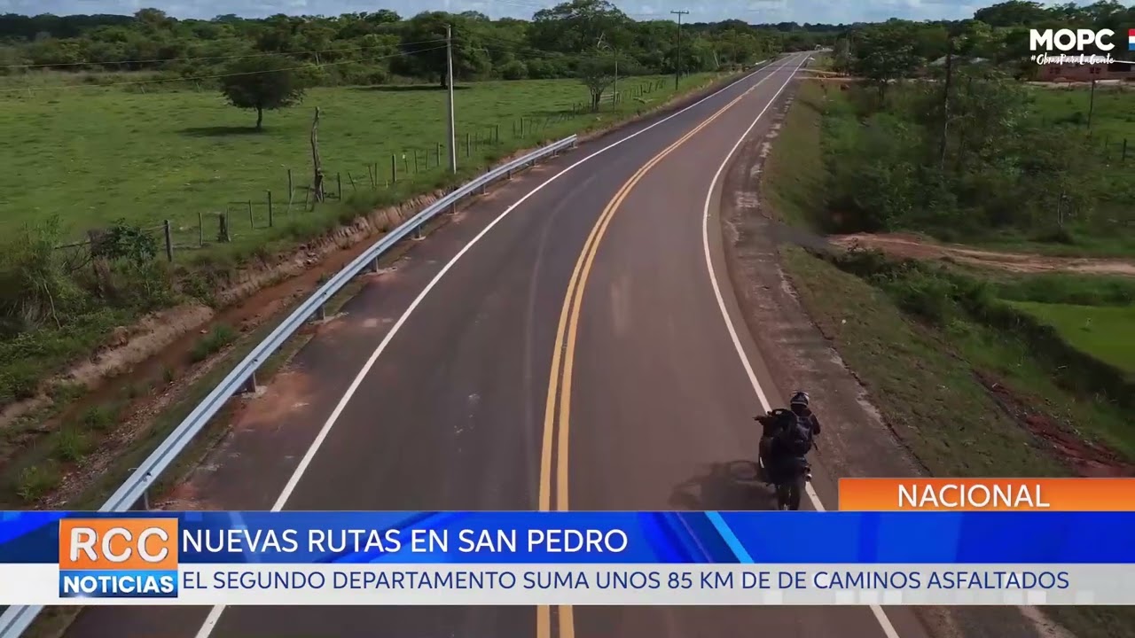 San Pedro suma 85 km de nuevas rutas asfaltadas a su patrimonio vial