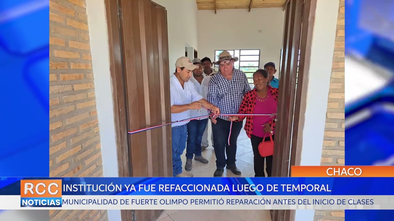 La Institución educativa de Puerto María Elena fue refaccionada luego de daños por tormentas severas