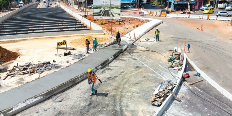 A tan solo 10% de culminar las obras del cruce vial de Tres Bocas