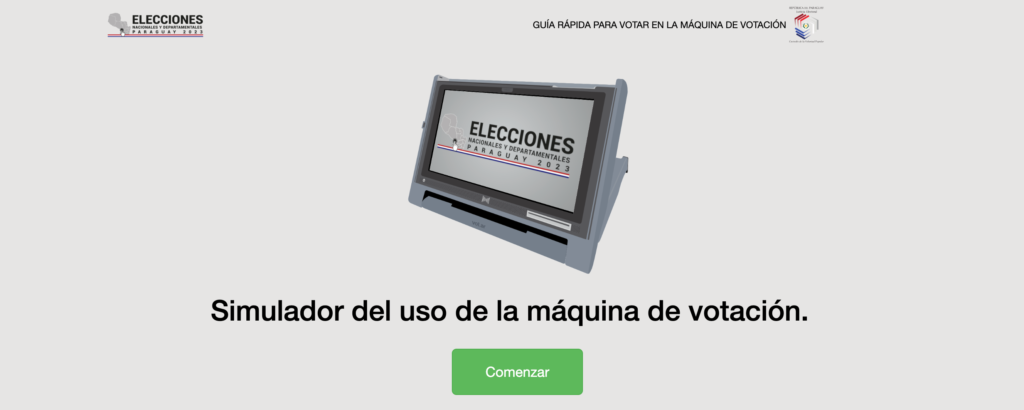Simulador de votación web ya está disponible en la plataforma del TSJE