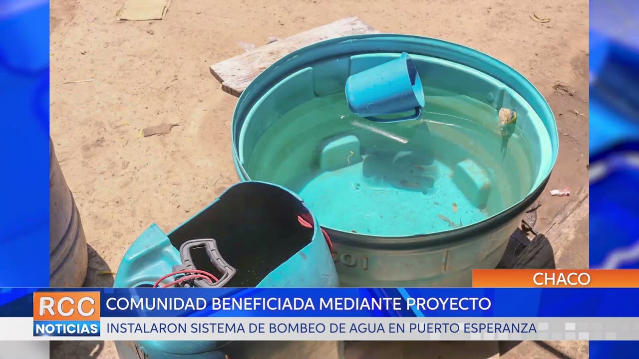 Facilitan el acceso al agua potable mediante la instalación de sistema de bombeo en Puerto Esperanza