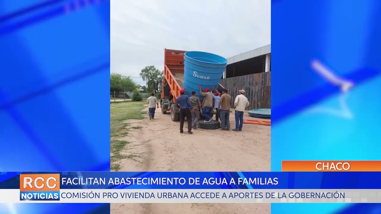 Entregaron tanques para agua y motobomba a la Comisión Pro Vivienda Urbana de Mariscal Estigarribia
