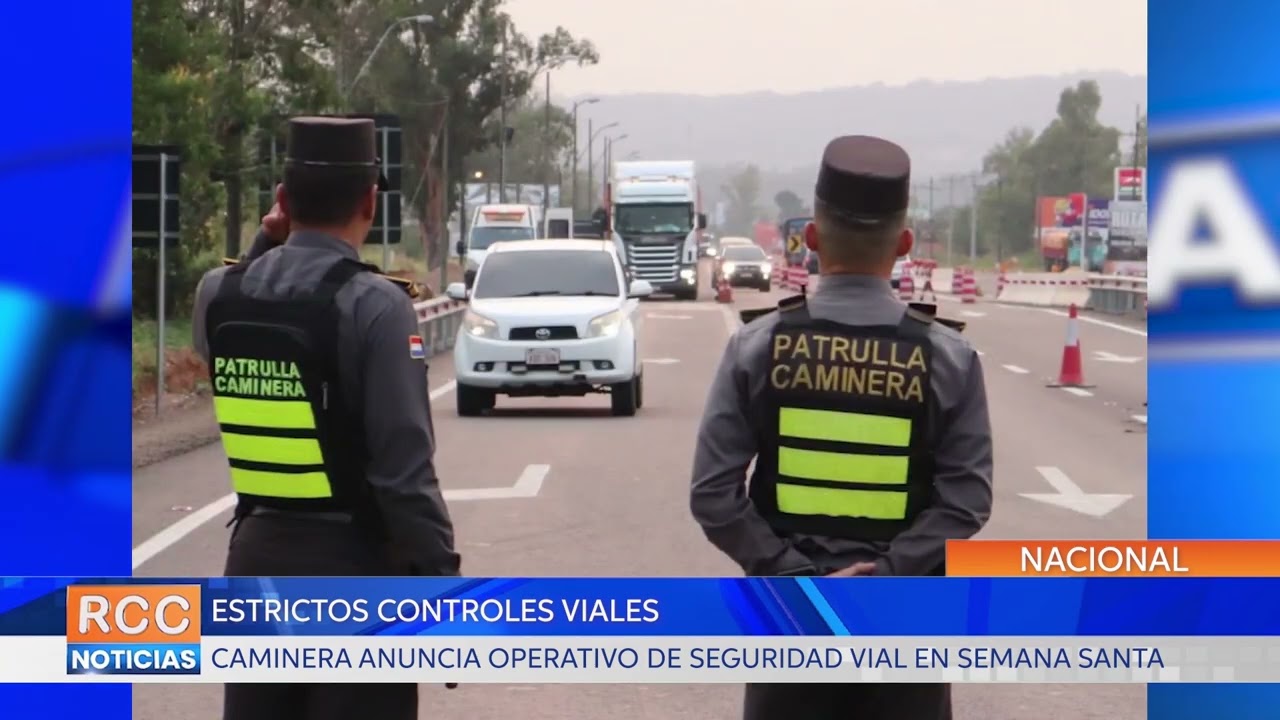Caminera anuncia estrictos controles viales durante la Semana Santa