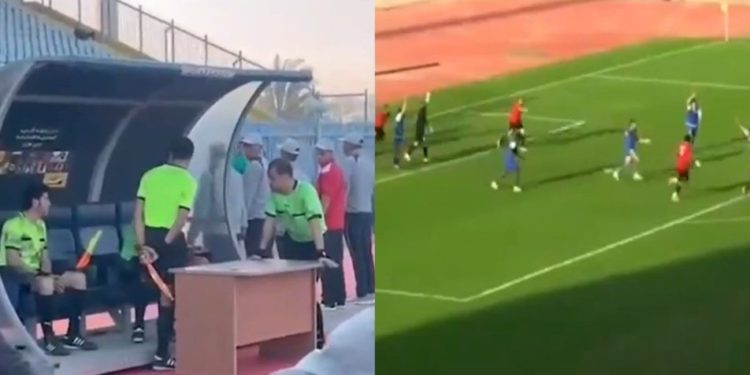 ¡Insólito! Un árbitro en Egipto utilizó el celular de un hincha para anular un gol ¡Insólito! Un árbitro en Egipto utilizó el celular de un hincha para anular un gol