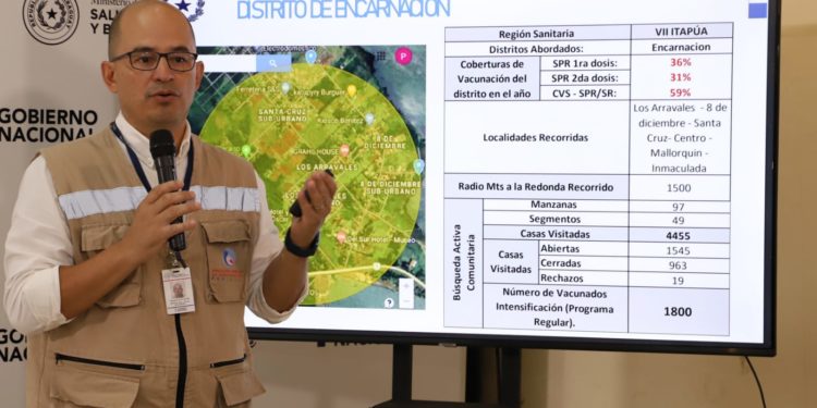 Salud intensifica vacunación contra sarampión y seguimiento de sospechosos ante brote en Itapúa