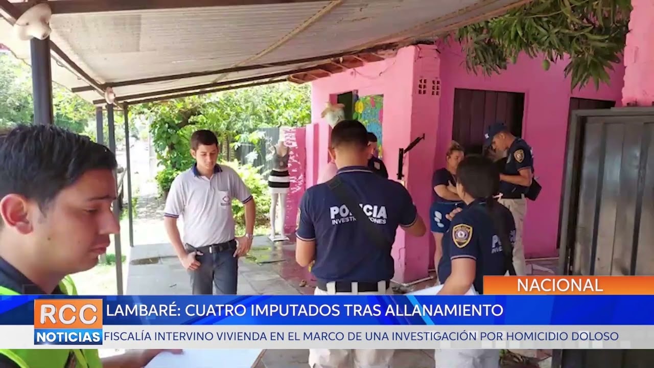 Lambaré: Cuatro imputados tras allanamiento e incautación de armas y sustancias estupefaciente
