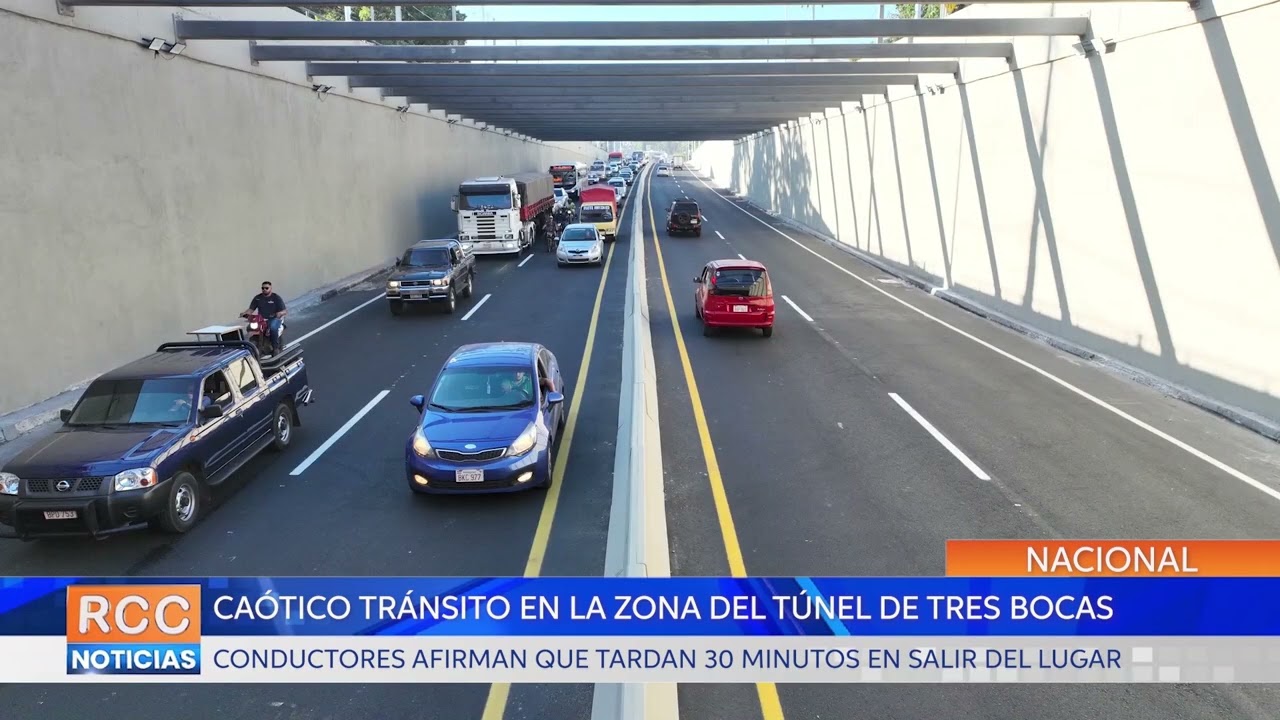 Continúa el lento y caótico tránsito en la zona del túnel de Tres Bocas