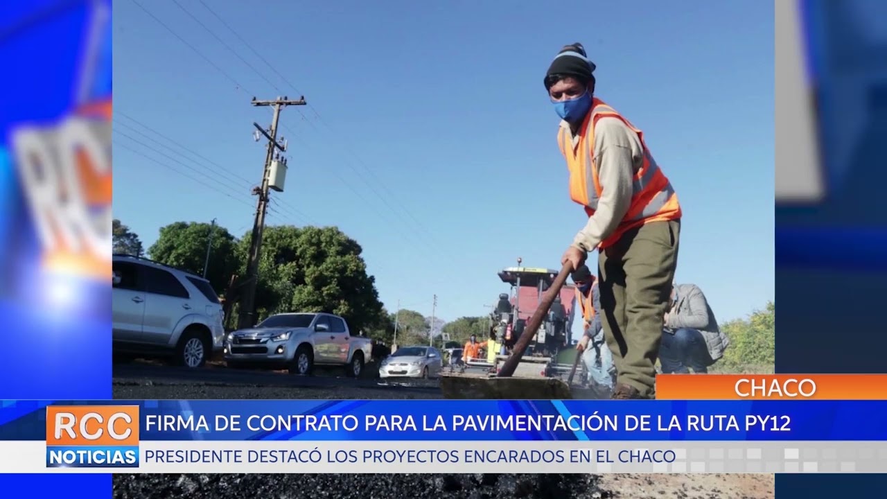 Firma de contrato para la pavimentación y mantenimiento de la ruta PY12