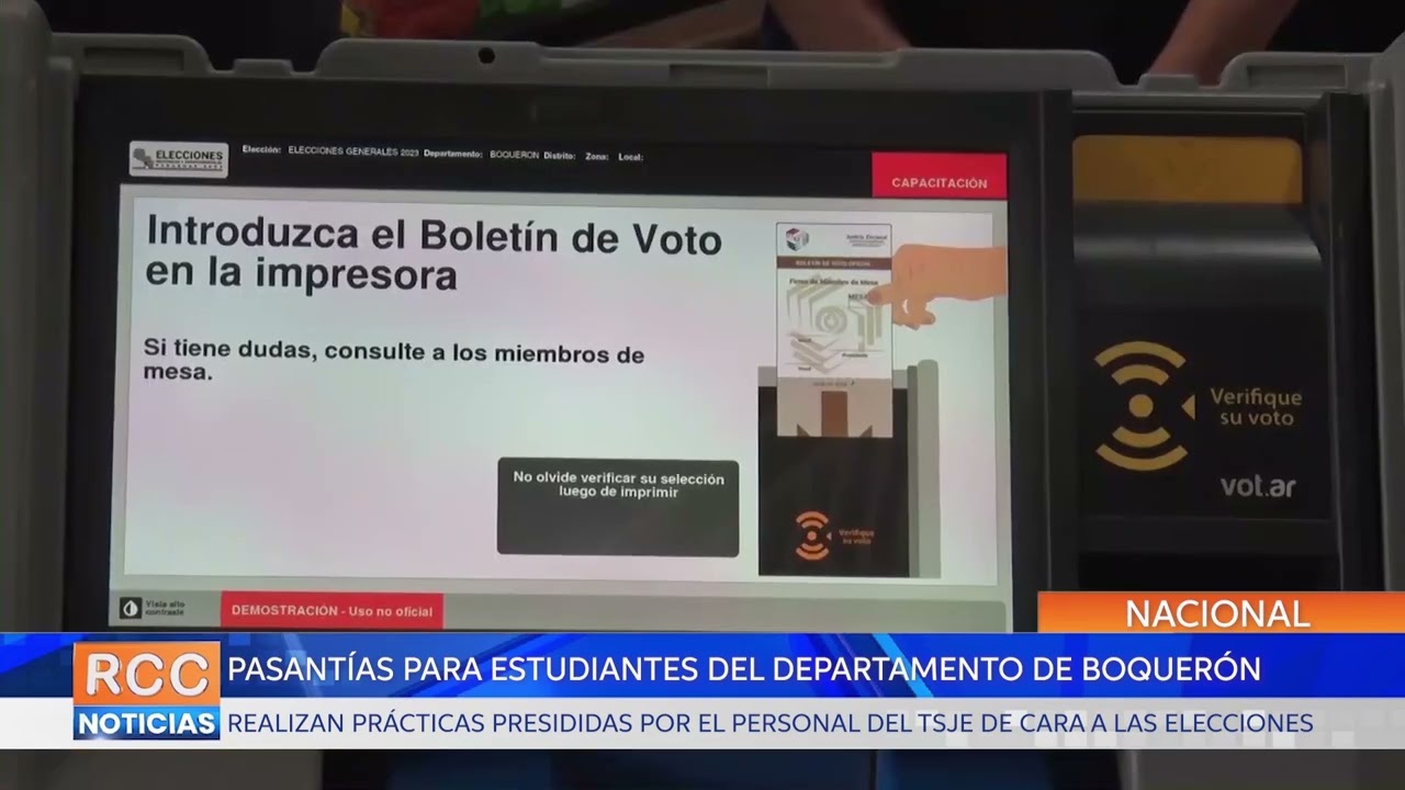 Estudiantes de ciertas instituciones educativas de Boquerón realizan pasantías con el TSJE