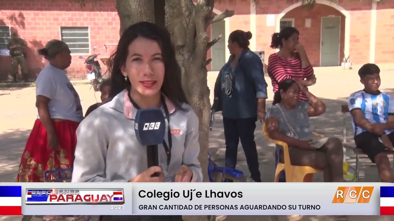 Elecciones PY 2023: Colegio Uj'e Lhavos, gran cantidad de personas aguardando para votar