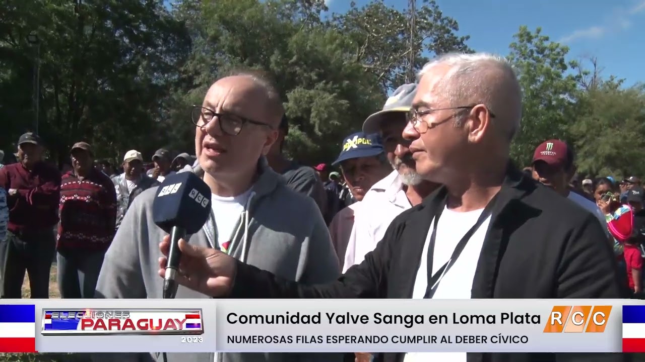 Elecciones PY 2023 – Largas filas y numerosos votantes esperando para votar en Yalve Sanga