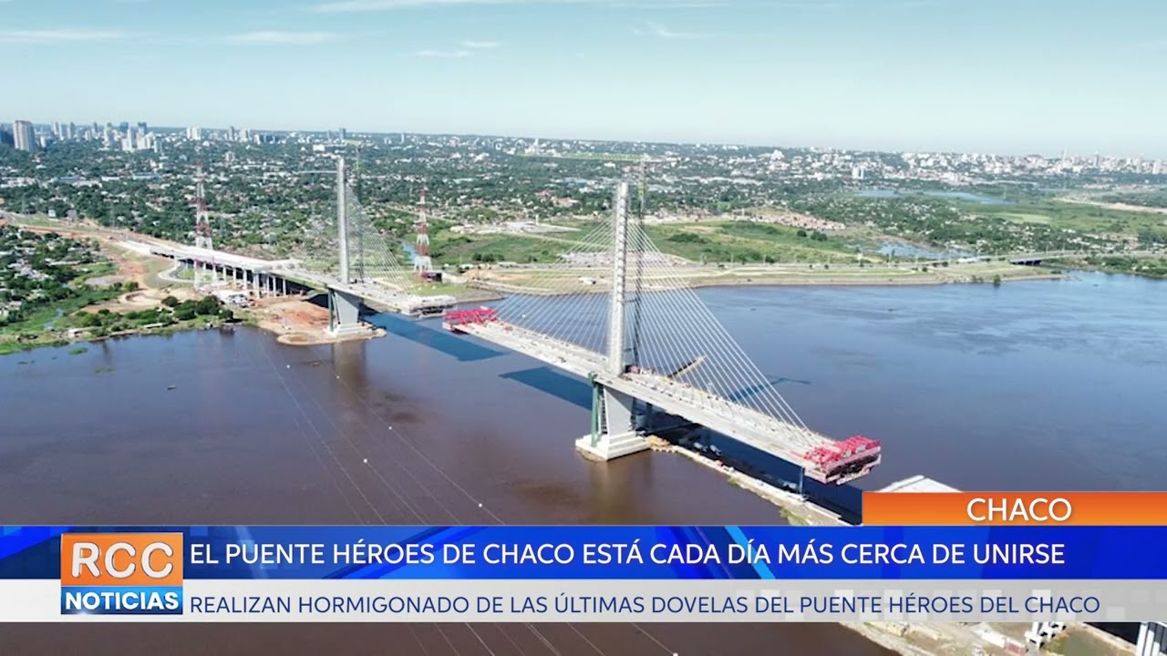 Realizan hormigonado de las últimas dovelas del puente Héroes del Chaco