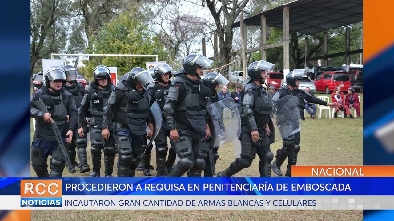 Requisa en la Penitenciaría de Emboscada resulta en incautación de armas blancas y celulares