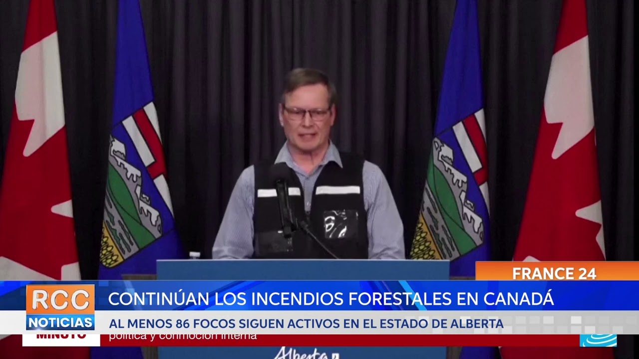 Al menos 86 incendios forestales siguen activos en el estado de Alberta, Canadá