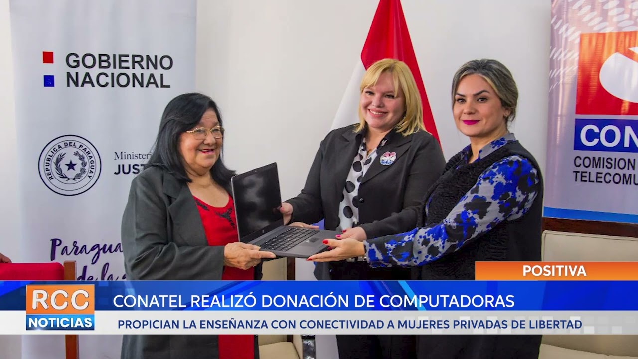 CONATEL dona computadoras con internet para la enseñanza de mujeres privadas de libertad