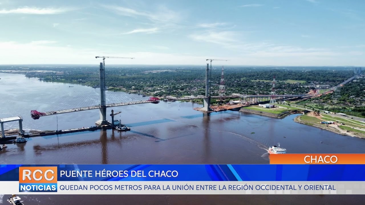Quedan pocos metros para la unión del puente Héroes del Chaco