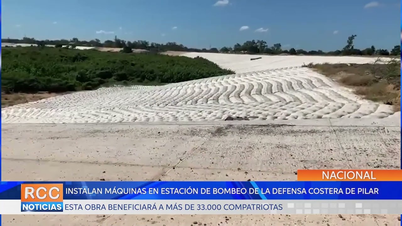 Instalan seis máquinas en estación de bombeo de la Defensa Costera de Pilar