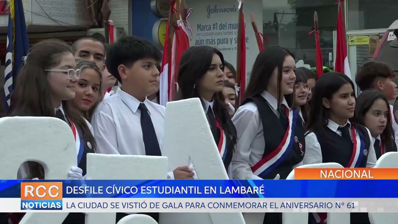 La ciudad de Lambaré conmemoró su aniversario N° 61 mediante desfile cívico estudiantil
