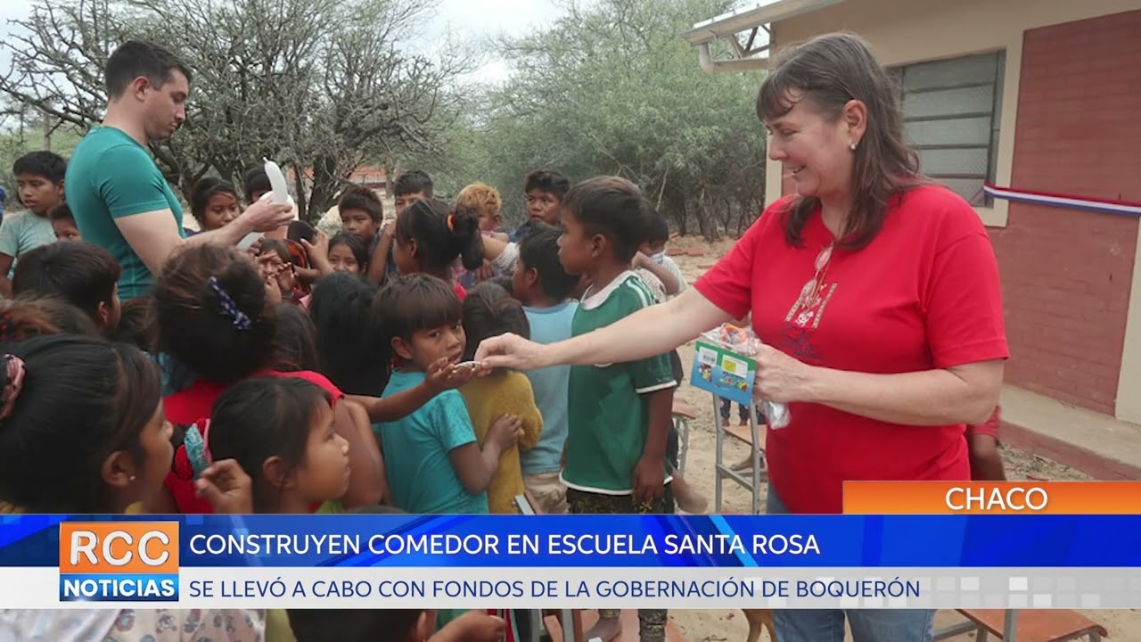 Gobernación de Boquerón contribuye en la dotación de un espacio comedor para la Escuela Santa Rosa