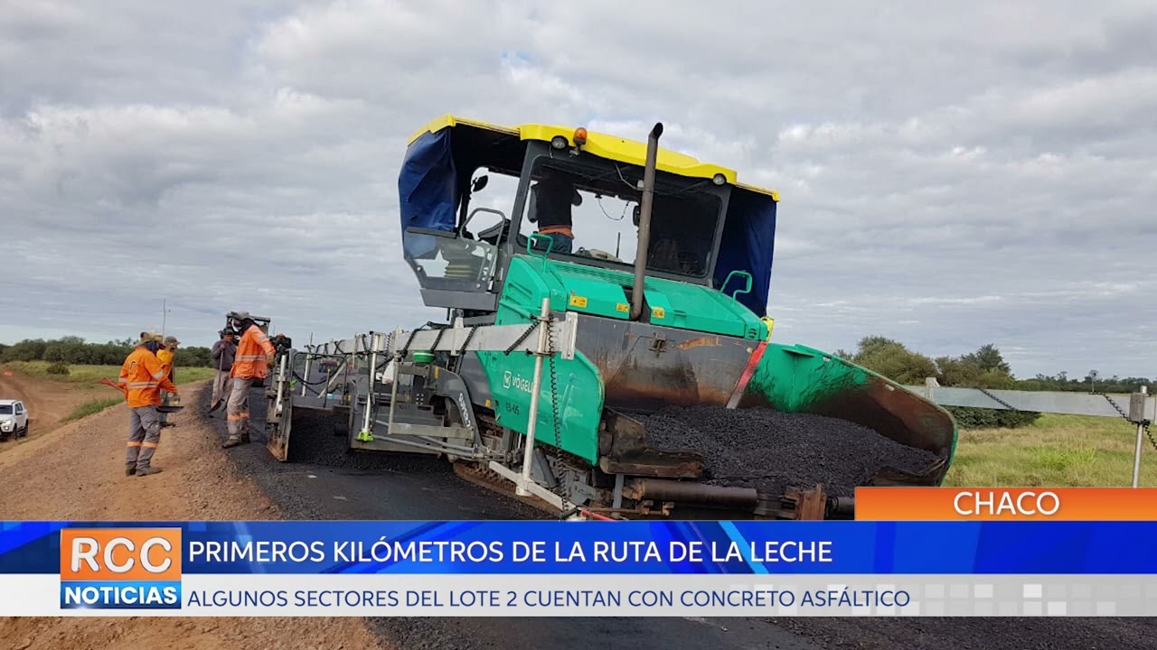 Realizan concreto asfáltico cubre los primeros 9 km de la Ruta de la Leche