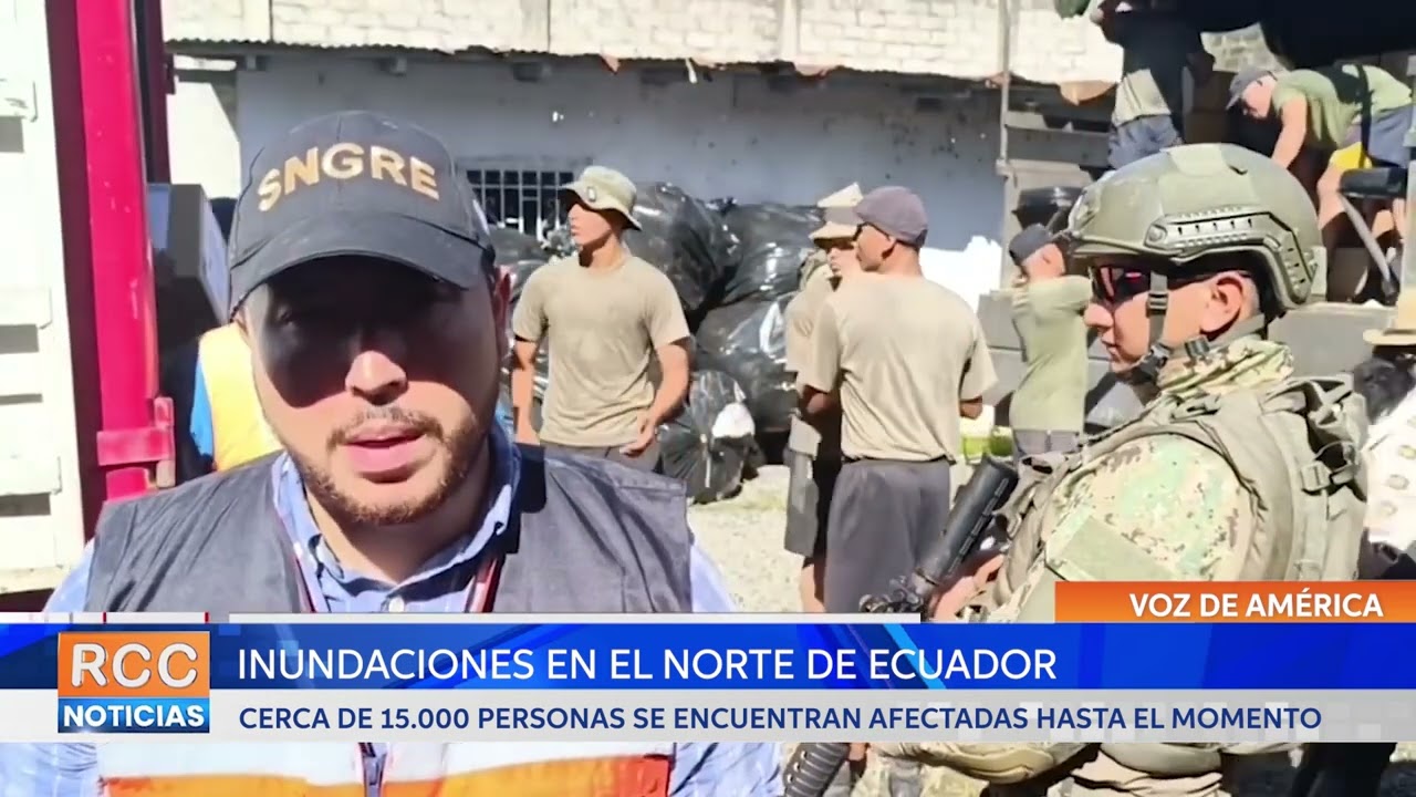 Lluvias provocan inundaciones en el norte de Ecuador