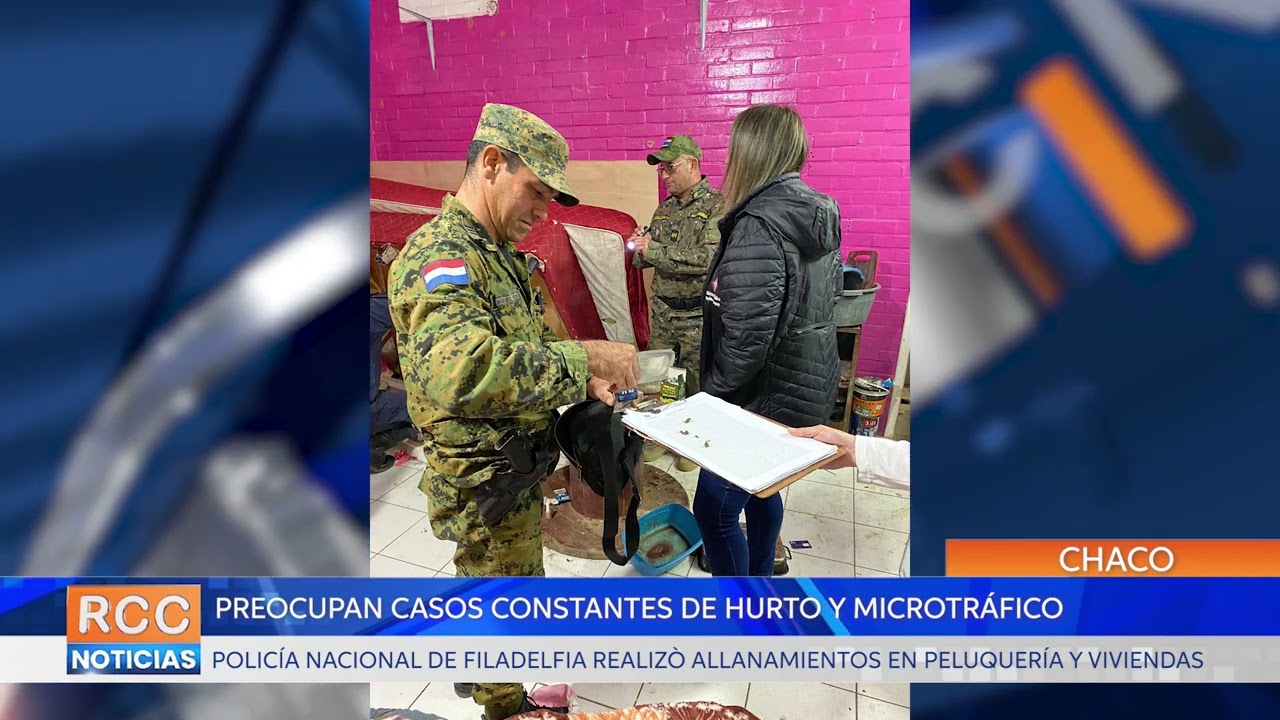 Allanaron peluqueria en Filadelfia e incautaron objetos robados y estupefacientes