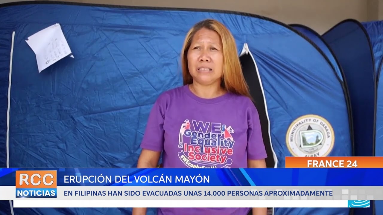 Erupción del volcán Mayón en Filipinas, obliga la evacuación de 14.000 personas