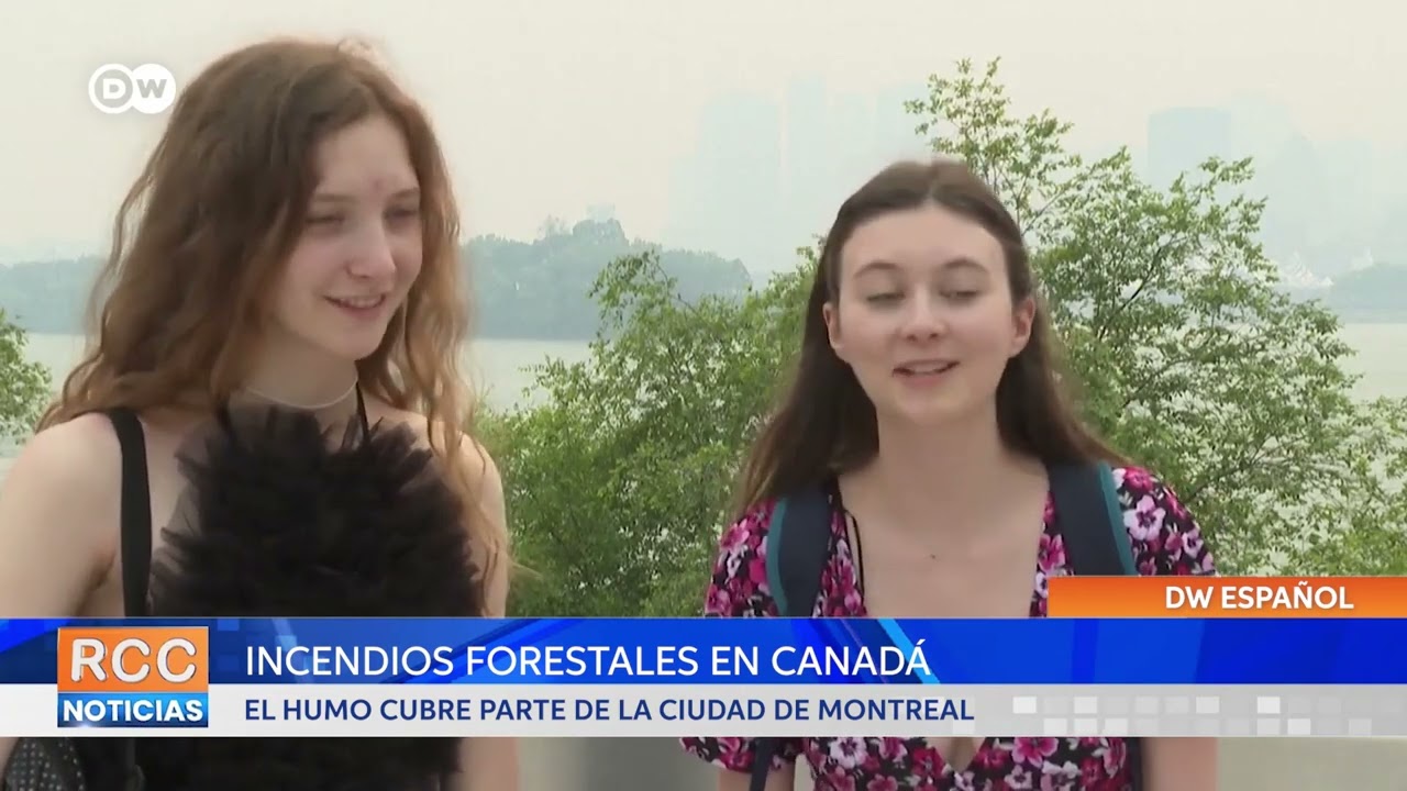 El humo de los incendios forestales cubre la ciudad de Montreal