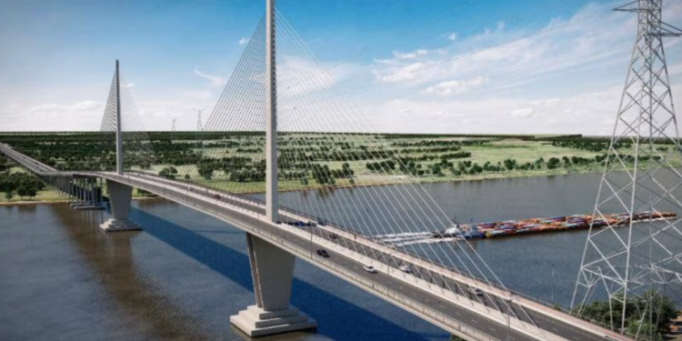 Solo falta un metro para concretar la unión del puente Héroes del Chaco Solo falta un metro para concretar la unión del puente Héroes del Chaco