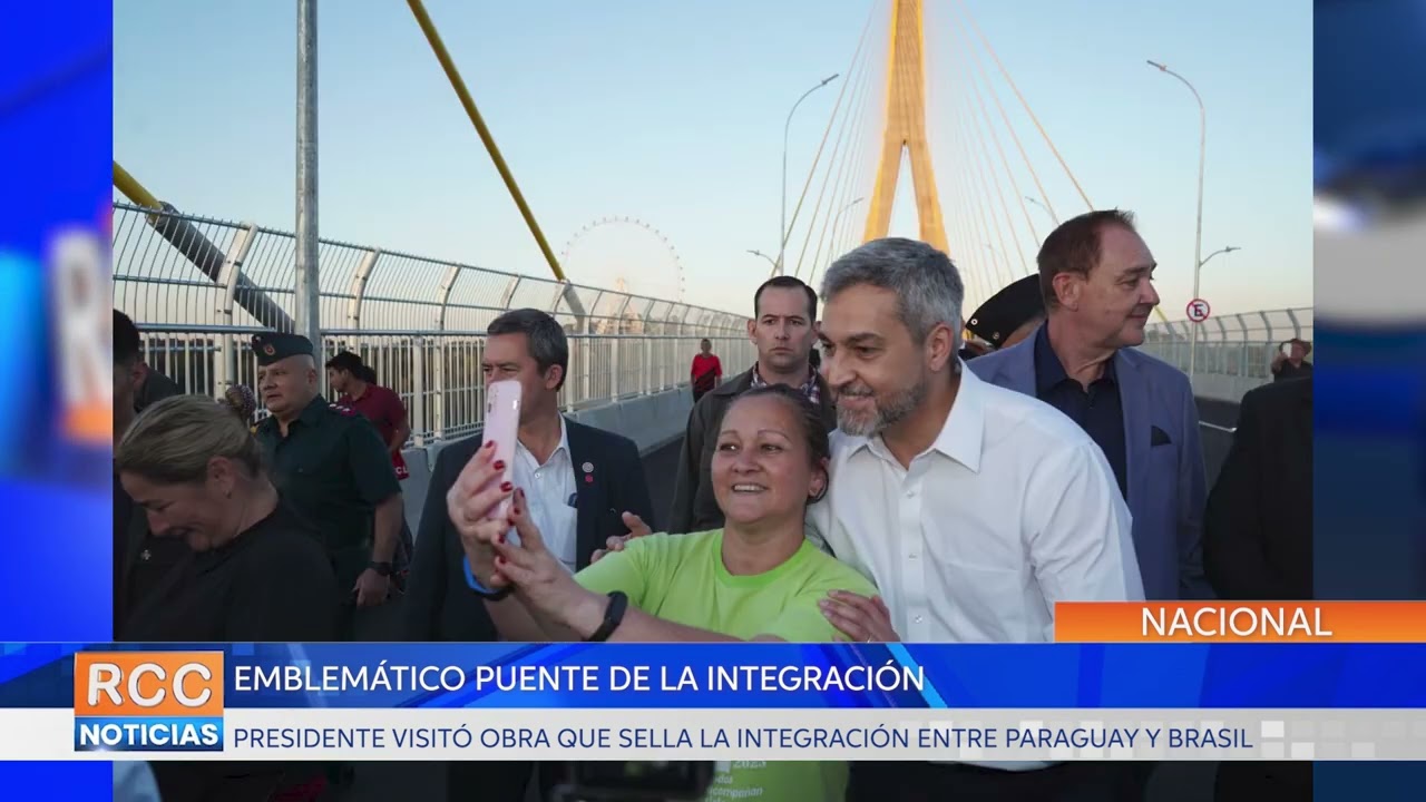 Presidente visitó la obra que sella la integración entre Paraguay y Brasil