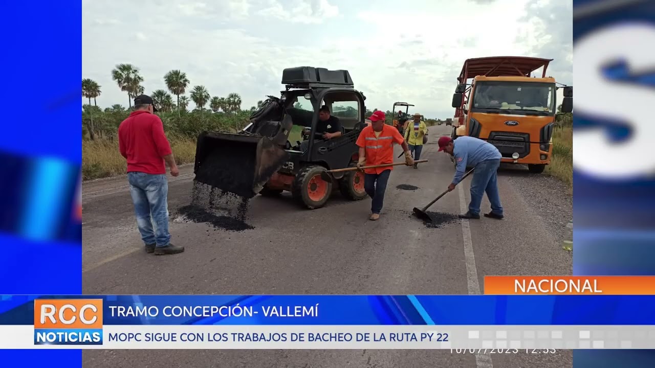 Prosigue la reparación del tramo Concepción-Vallemí