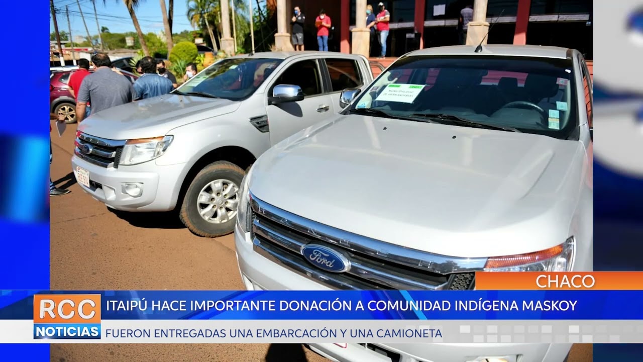 Itaipú Binacional hizo entrega de una camioneta y una embarcación a una comunidad indígena