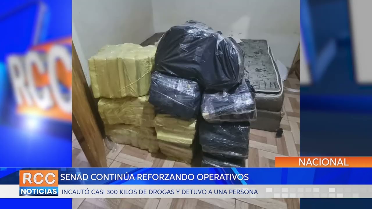 Pedro Juan Caballero: SENAD incautó casi 300 kilos de drogas y detuvo a una persona