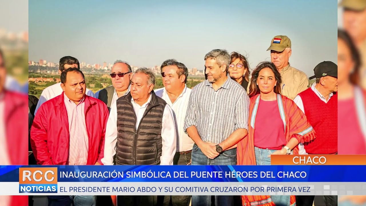 Inauguración Simbólica, Mario Abdo y su comitiva cruzaron por primera vez el Puente Héroes del Chaco