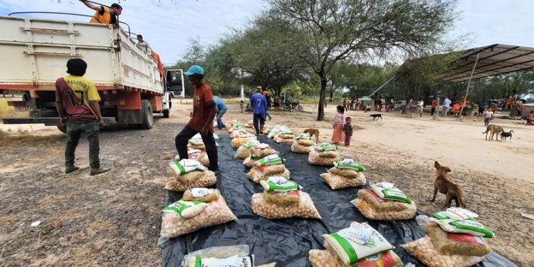 Presidente Hayes: Más kits de alimentos son distribuidos a comunidades indígenas afectadas por la sequía