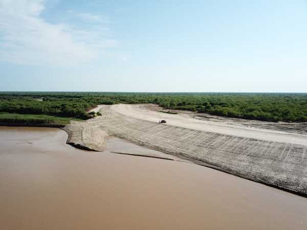 Preocupa profundidad del Pilcomayo a pesar de su bajo caudal en la zona de Pozo Hondo