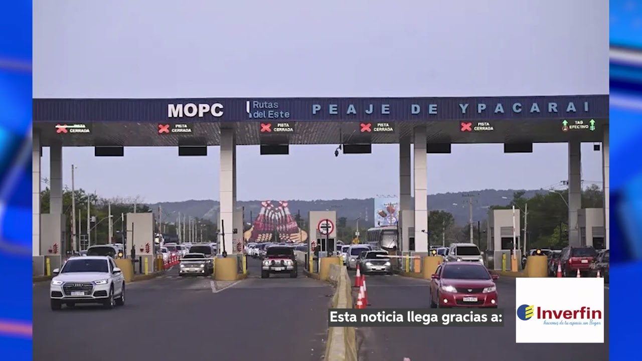 Nuevas tarifas del peaje en el puesto de Ypacaraí rigen desde este martes