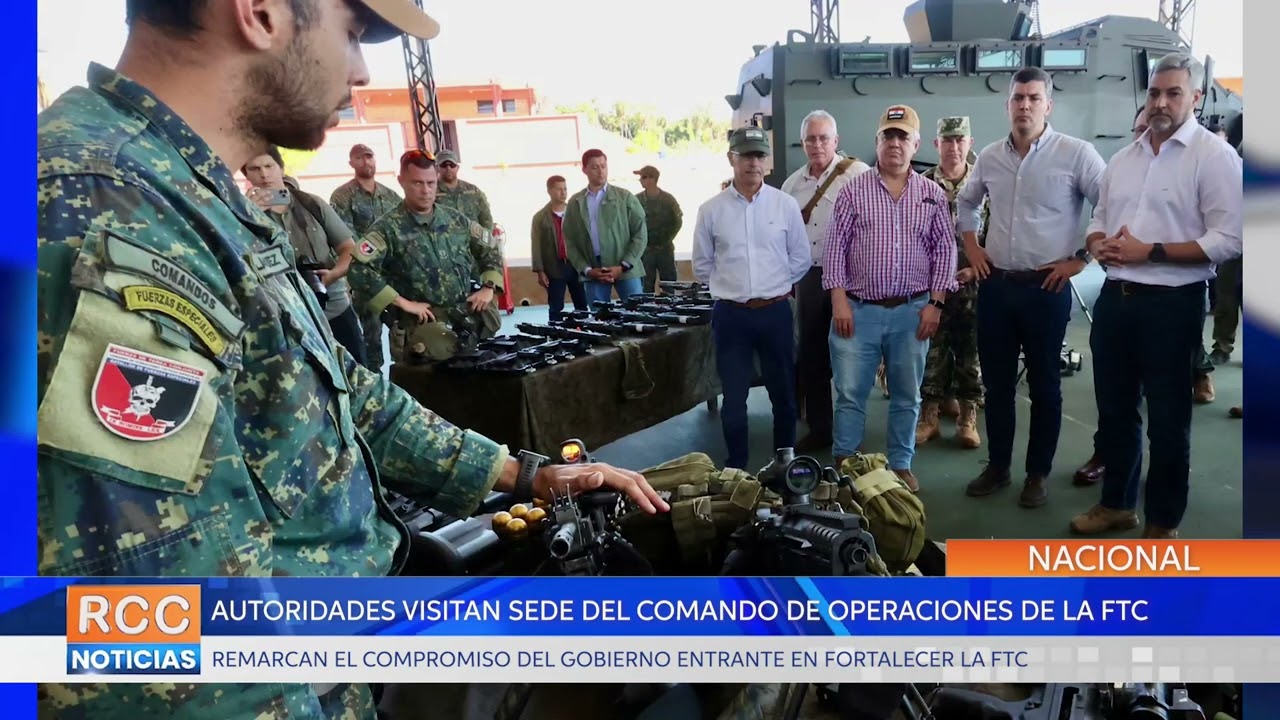 Mario Abdo y Santiago Peña visitan la sede del Comando de Operaciones de la FTC