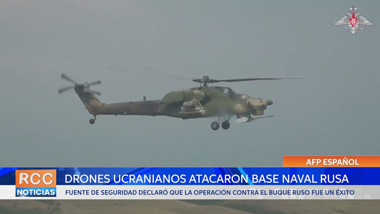 Drones ucranianos atacaron base naval rusa en mar Negro