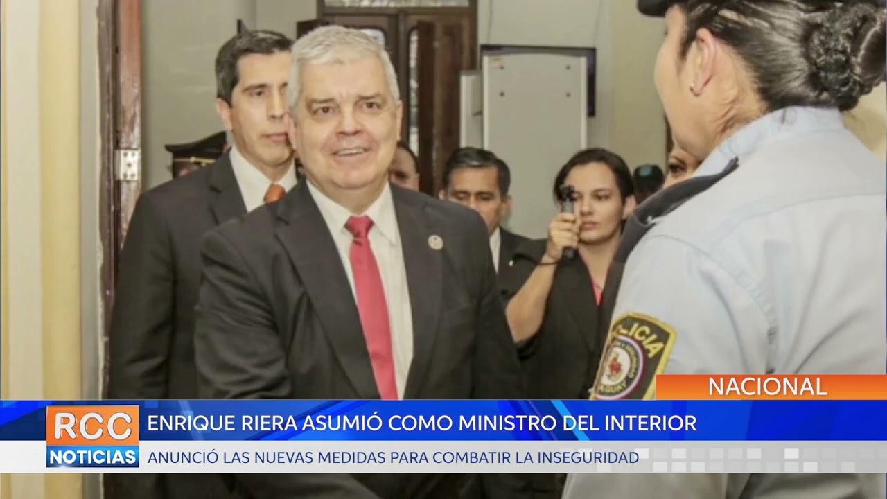 Riera asume como Ministro del Interior y anuncia medidas a implementar en cuanto a seguridad