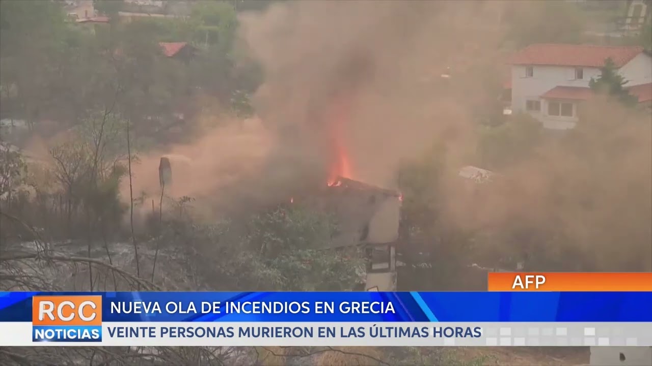 Veinte muertos en una nueva ola de incendios en Grecia