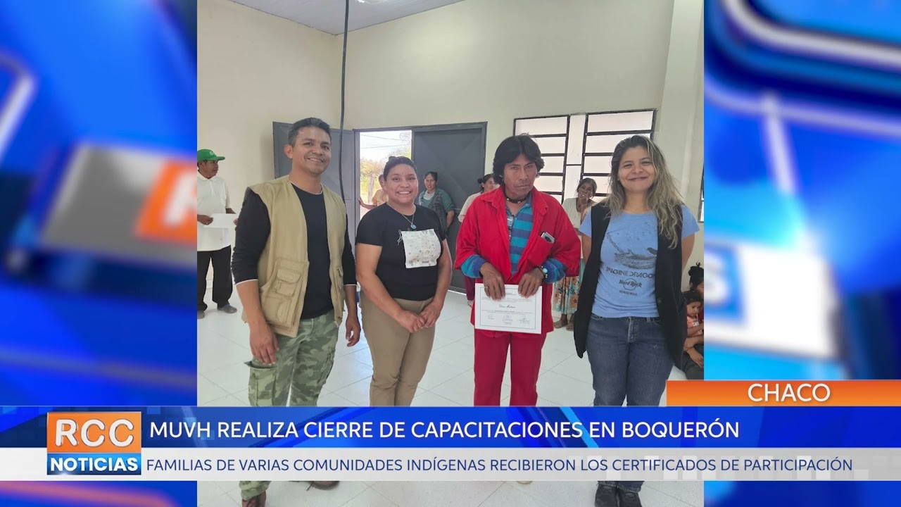 Realizan cierre de las capacitaciones desarrolladas en varias comunidades indígenas de Boquerón
