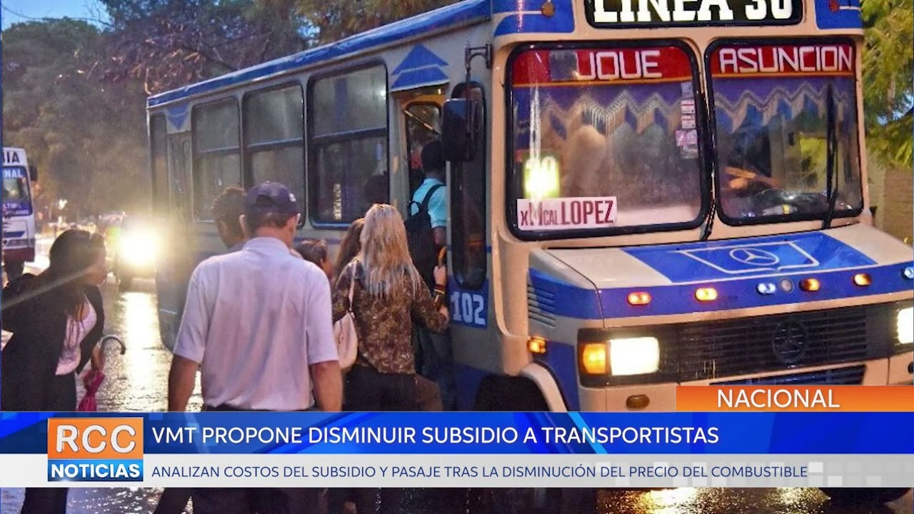 VMT propone disminuir subsidio a transportistas para invertir en el mejoramiento del servicio