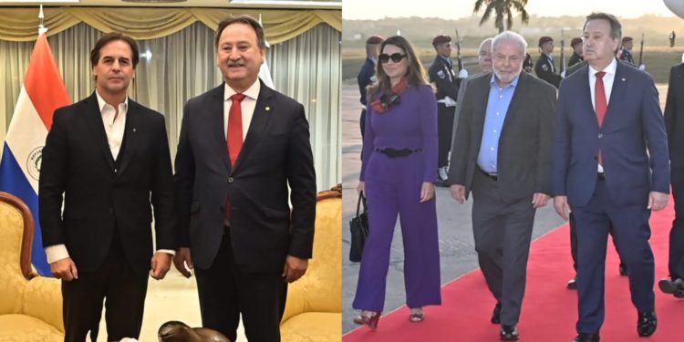 Lula Da Silva y Luis Lacalle ya se encuentran en territorio paraguayo